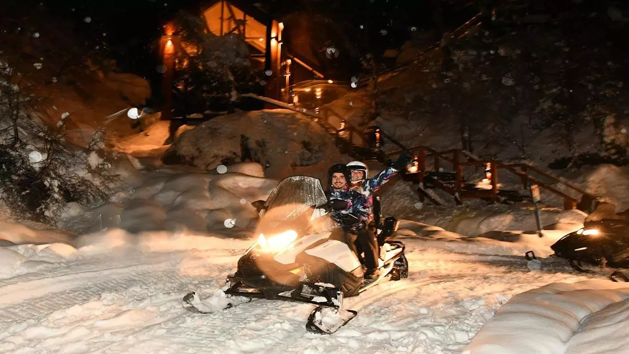 Snowmobile And Dinner At The Cathedral Cave